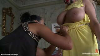 Брюнетка кечкенә ханым Сандра Ромен порет зур сиськи югары блондинке чехия рабыне лесбиянке Энджел % Тирәсе, ә аннары трахает аны анал бу веревочном бондаже страпоном бу члене